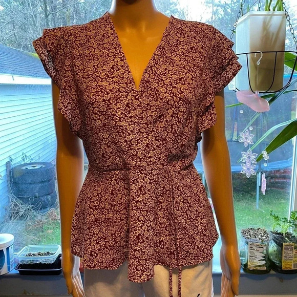 Monteau Tops - Monteau Los Angeles Blouse Women Size L